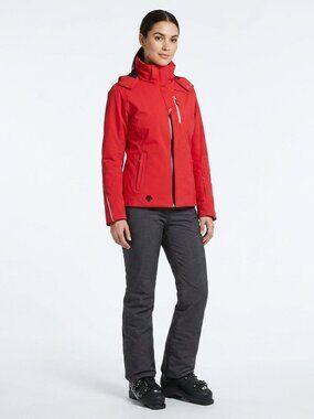 DESCENTE Mila Insulated Ski Snowboard Red Jacket Sz S/8